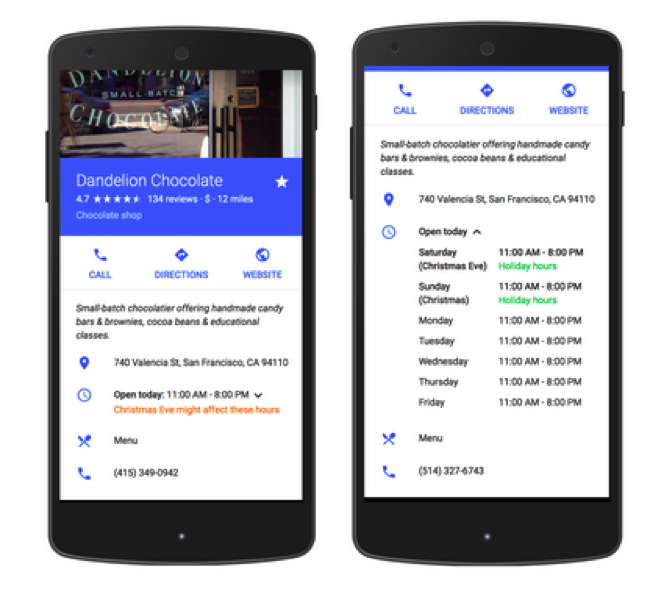 Google My Business- New Features Now Enables You To Show Pre-Set Holiday Hours
