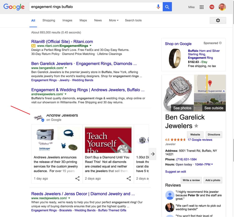 A New Google Experiment Allows Business Posts to First Page of Search Results