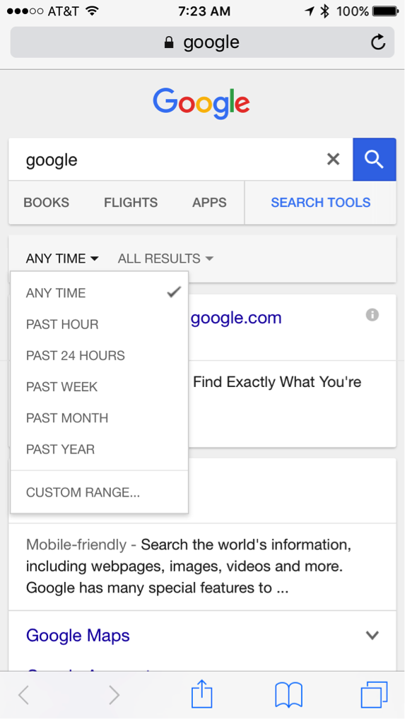 Google-Time-Date-Search
