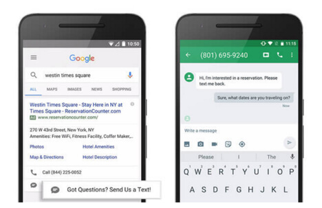 Google AdWords New Click-to-Text Feature Will Be Soon Live