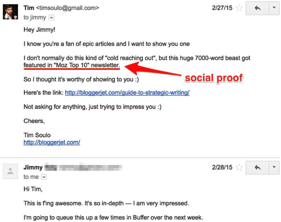 Email Outreach With Social Proof